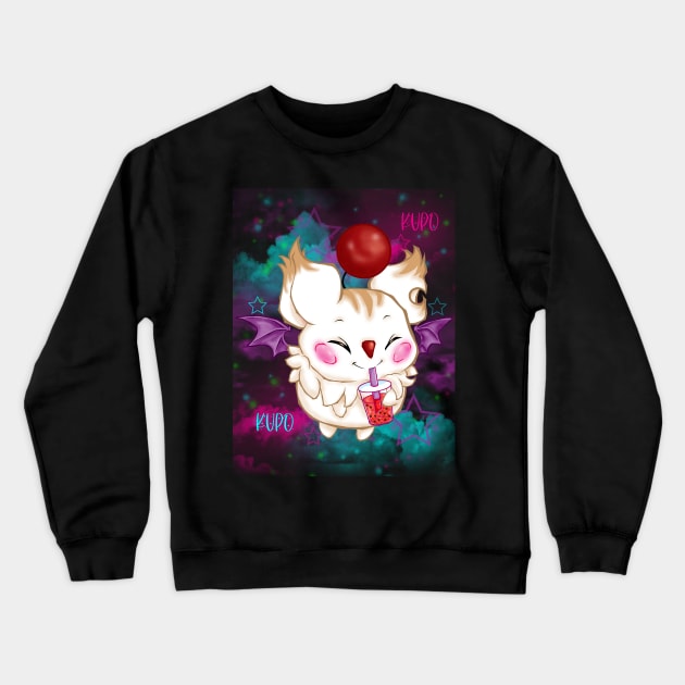 Moogle - Bubble Tea Crewneck Sweatshirt by Artimas Studio